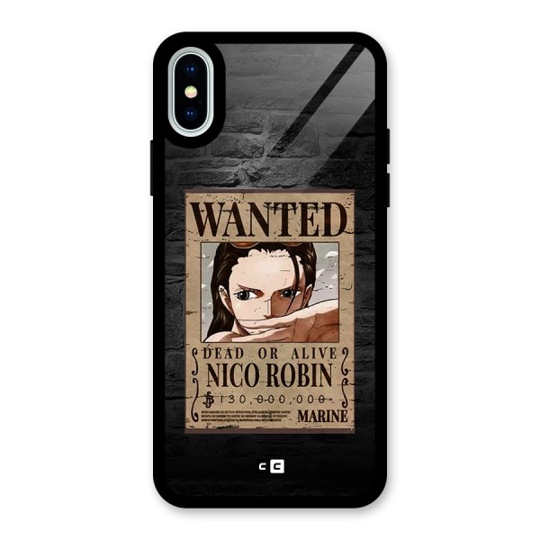 Nico Robin Wanted Glass Back Case for iPhone X