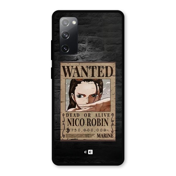 Nico Robin Wanted Metal Back Case for Galaxy S20 FE 5G