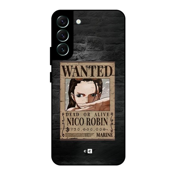 Nico Robin Wanted Metal Back Case for Galaxy S22 Plus 5G