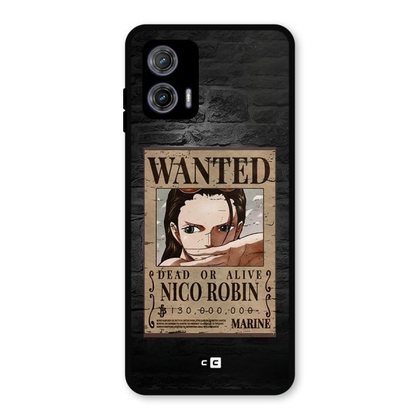 Nico Robin Wanted Metal Back Case for Moto G73