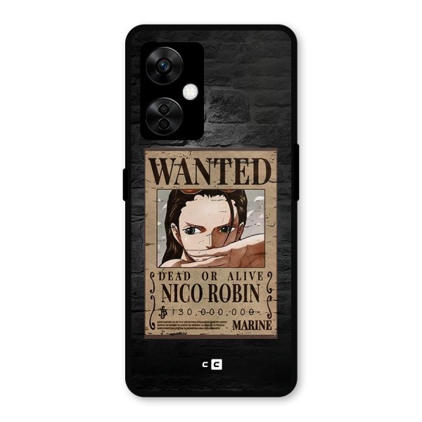 Nico Robin Wanted Metal Back Case for OnePlus Nord CE 3 Lite