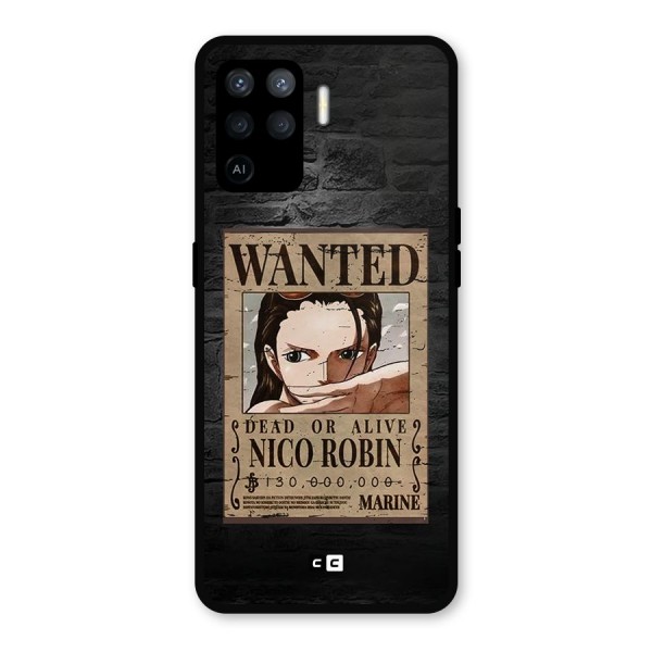 Nico Robin Wanted Metal Back Case for Oppo F19 Pro