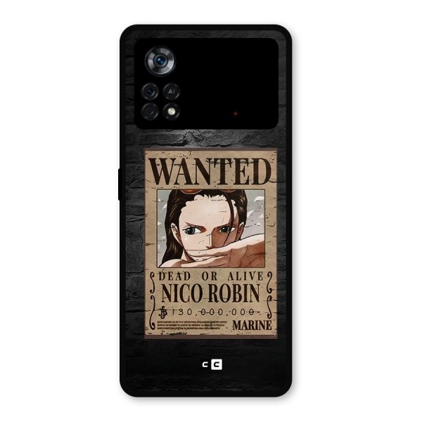 Nico Robin Wanted Metal Back Case for Poco X4 Pro 5G
