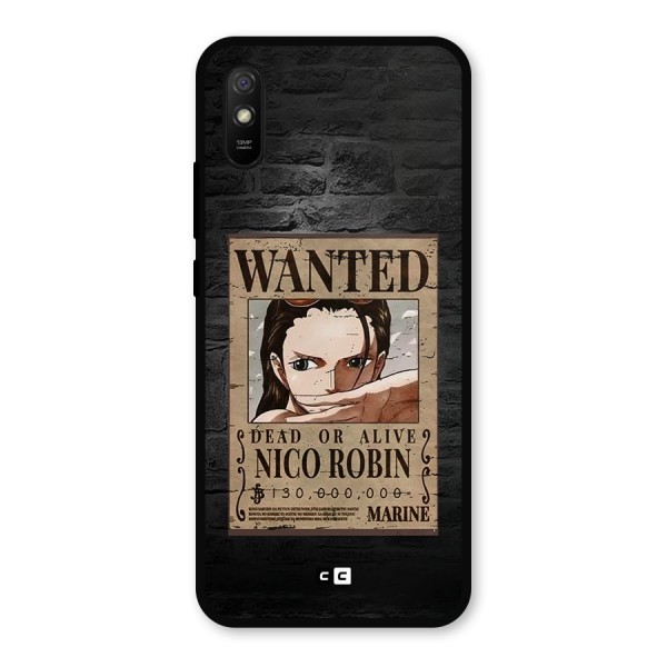 Nico Robin Wanted Metal Back Case for Redmi 9i