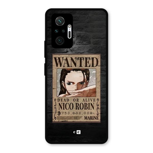 Nico Robin Wanted Metal Back Case for Redmi Note 10 Pro