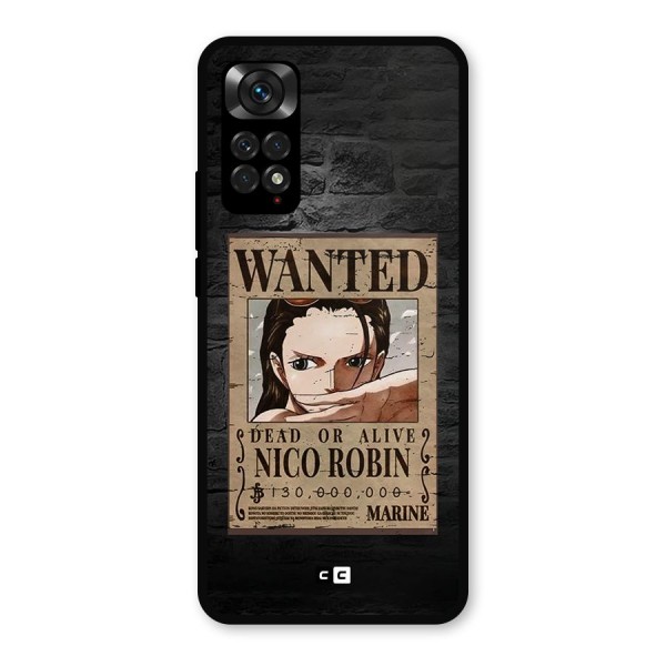 Nico Robin Wanted Metal Back Case for Redmi Note 11s