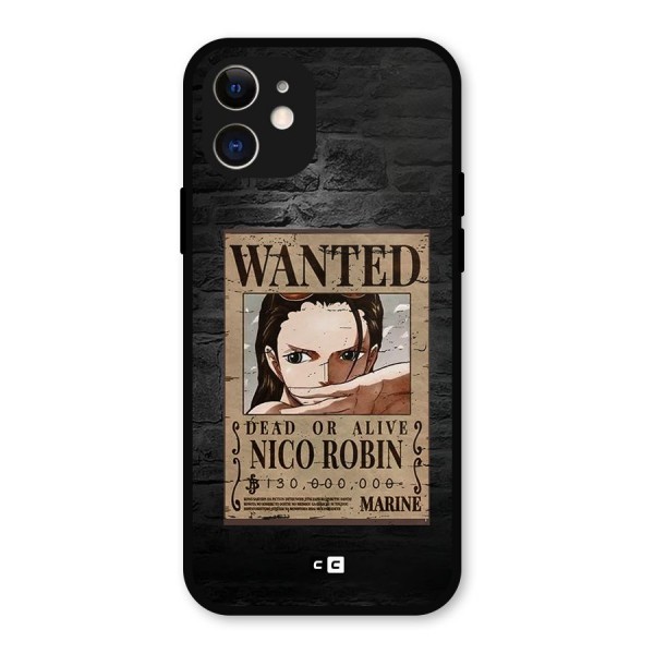 Nico Robin Wanted Metal Back Case for iPhone 12