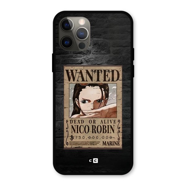 Nico Robin Wanted Metal Back Case for iPhone 12 Pro