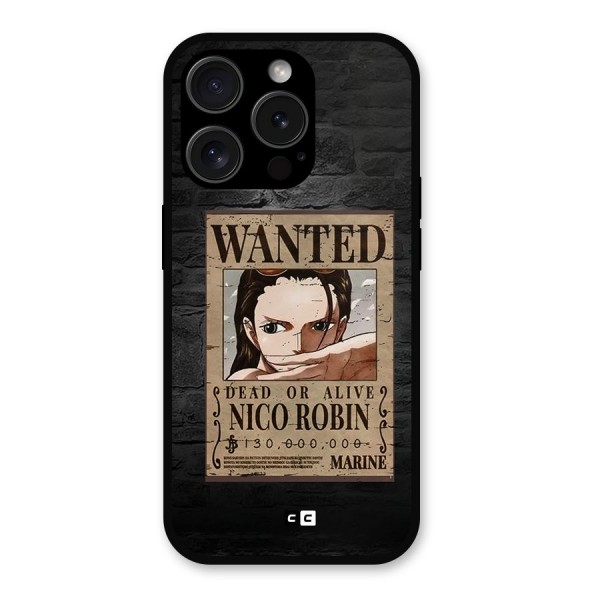 Nico Robin Wanted Metal Back Case for iPhone 15 Pro