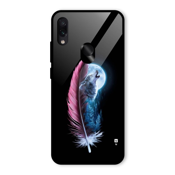 Night Howler Glass Back Case for Redmi Note 7S