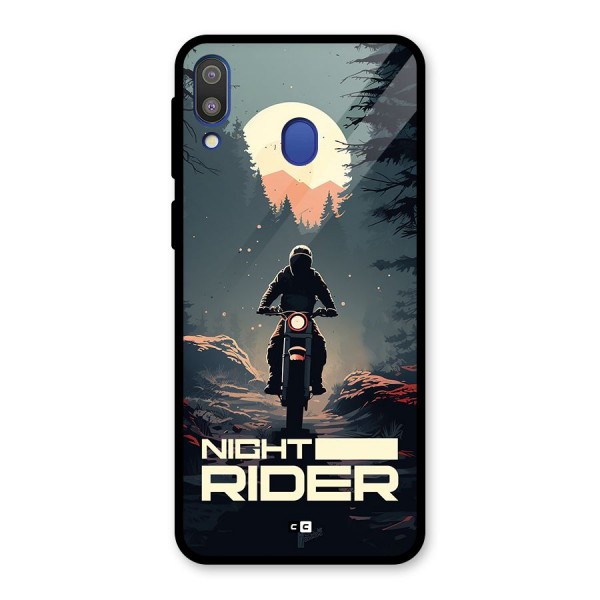 Night Rider Glass Back Case for Galaxy M20