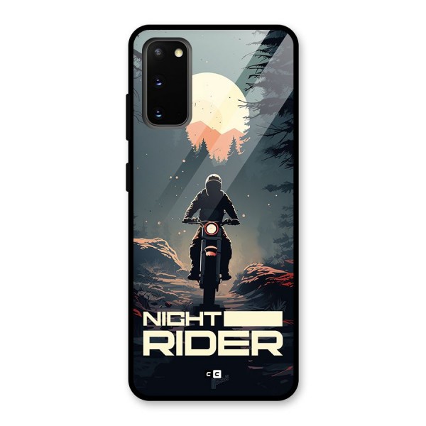 Night Rider Glass Back Case for Galaxy S20