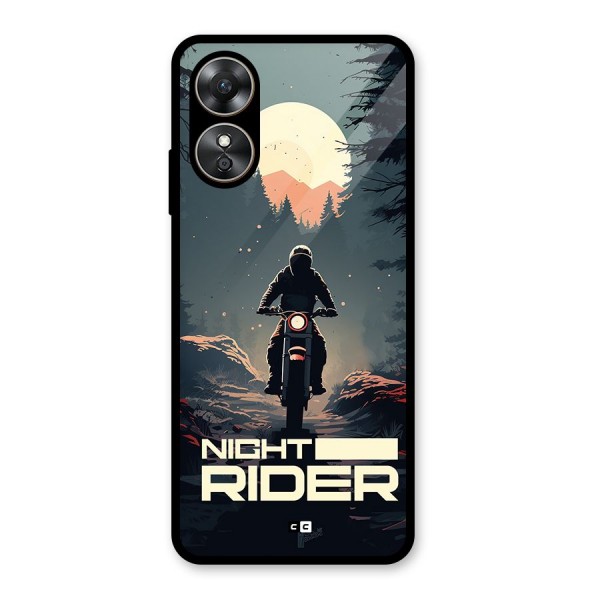 Night Rider Glass Back Case for Oppo A17