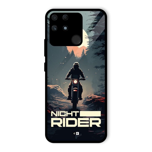 Night Rider Glass Back Case for Realme Narzo 50A