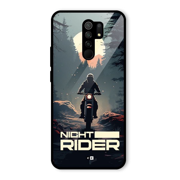 Night Rider Glass Back Case for Redmi 9 Prime