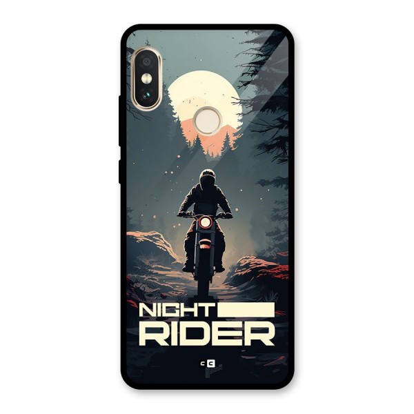 Night Rider Glass Back Case for Redmi Note 5 Pro