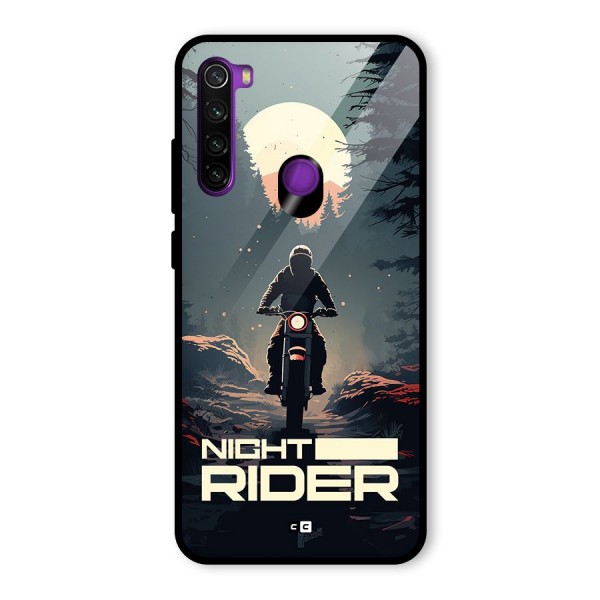 Night Rider Glass Back Case for Redmi Note 8