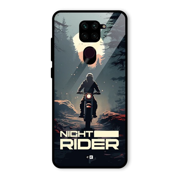 Night Rider Glass Back Case for Redmi Note 9