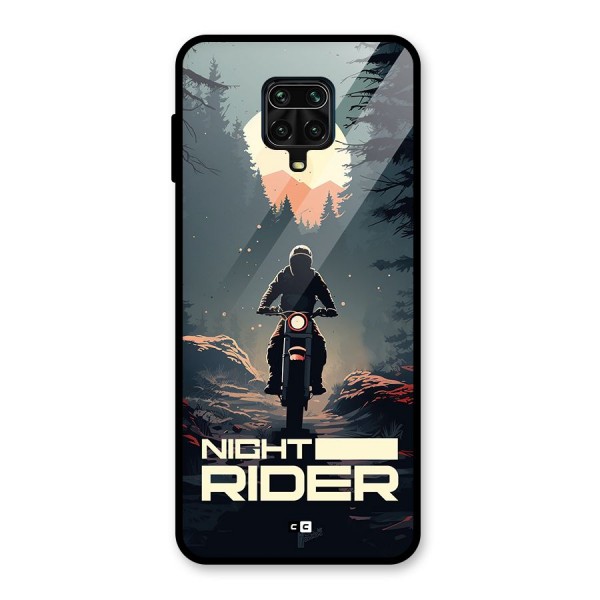 Night Rider Glass Back Case for Redmi Note 9 Pro Max