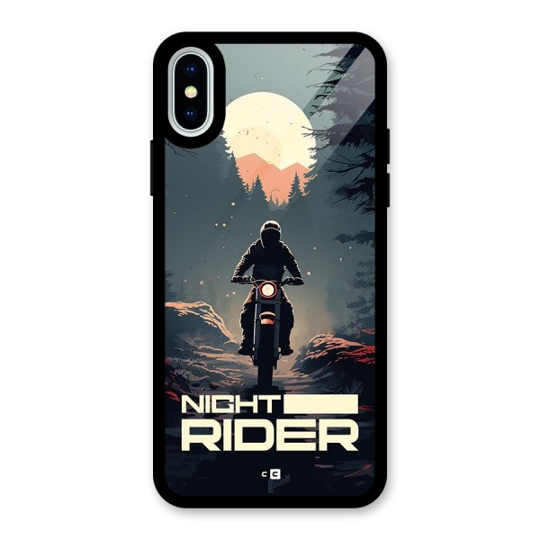 Night Rider Glass Back Case for iPhone X