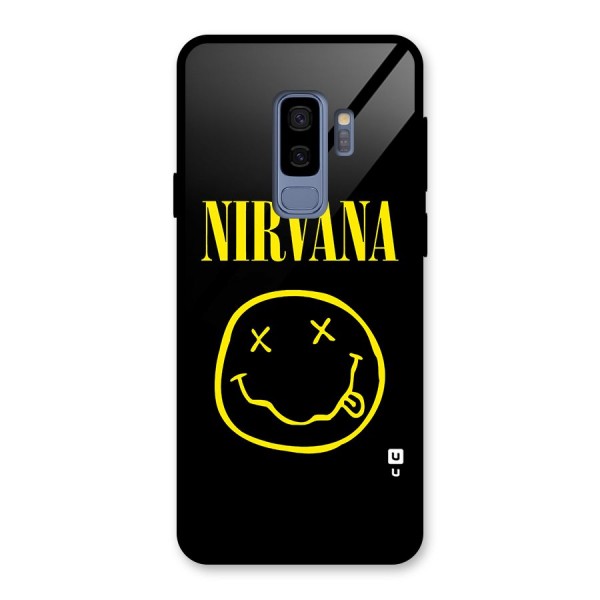 Nirvana Smiley Glass Back Case for Galaxy S9 Plus