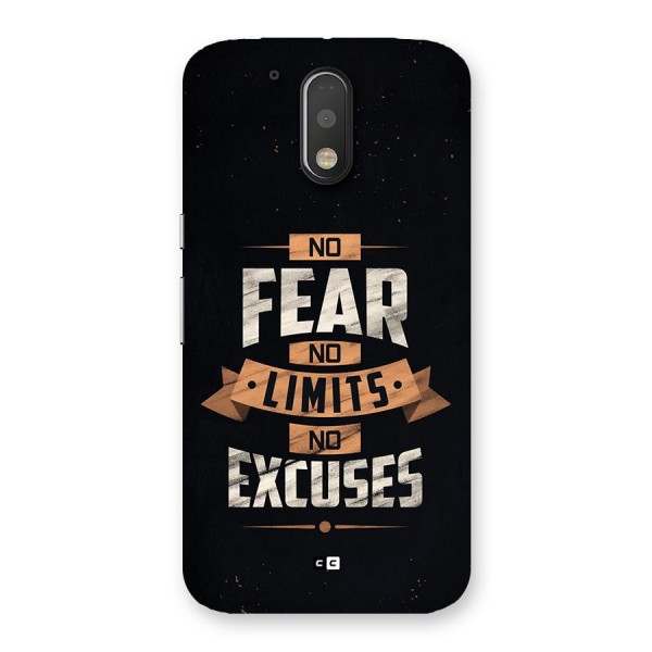 No Excuse Back Case for Moto G4 Plus