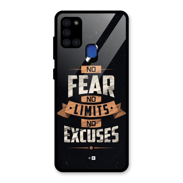 No Excuse Glass Back Case for Galaxy A21s
