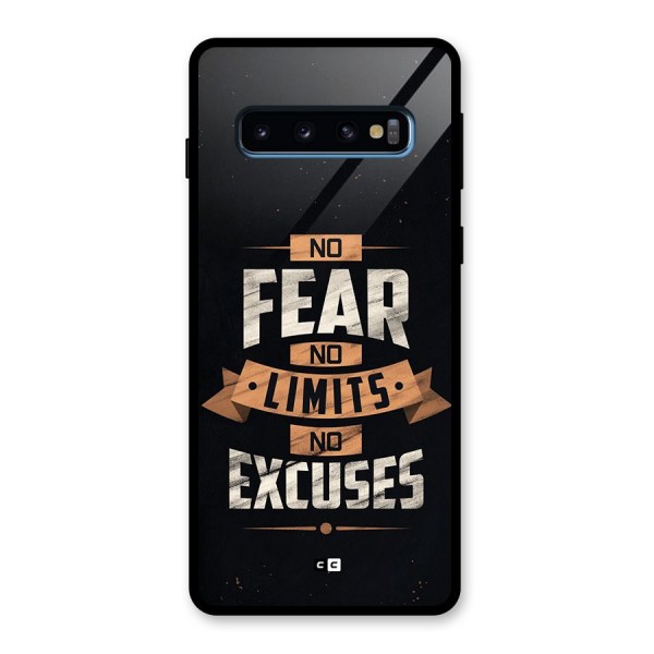 No Excuse Glass Back Case for Galaxy S10