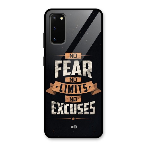 No Excuse Glass Back Case for Galaxy S20
