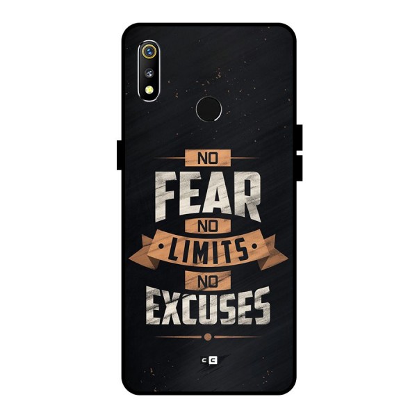 No Excuse Metal Back Case for Realme 3