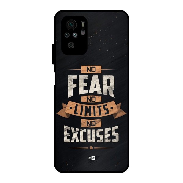 No Excuse Metal Back Case for Redmi Note 10