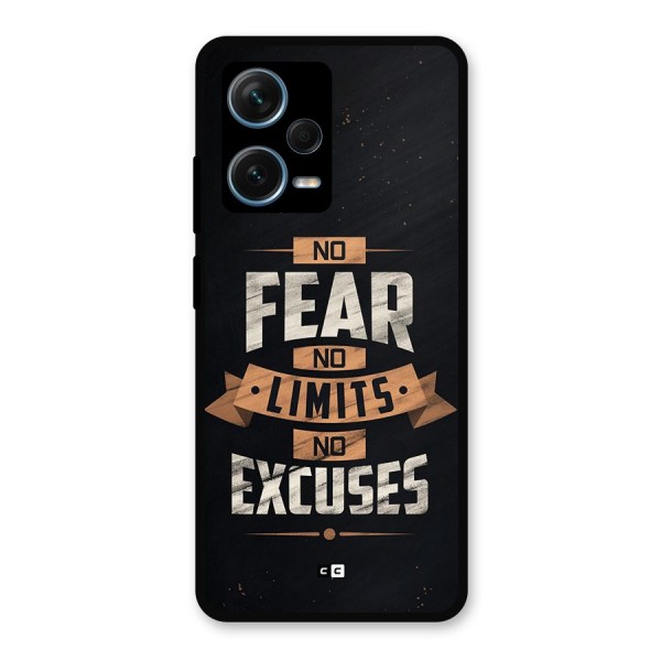 No Excuse Metal Back Case for Redmi Note 12 Pro Plus 5G