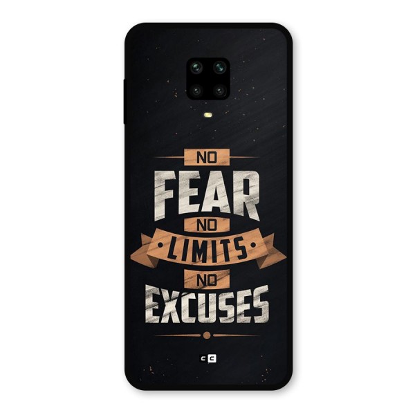 No Excuse Metal Back Case for Redmi Note 9 Pro Max