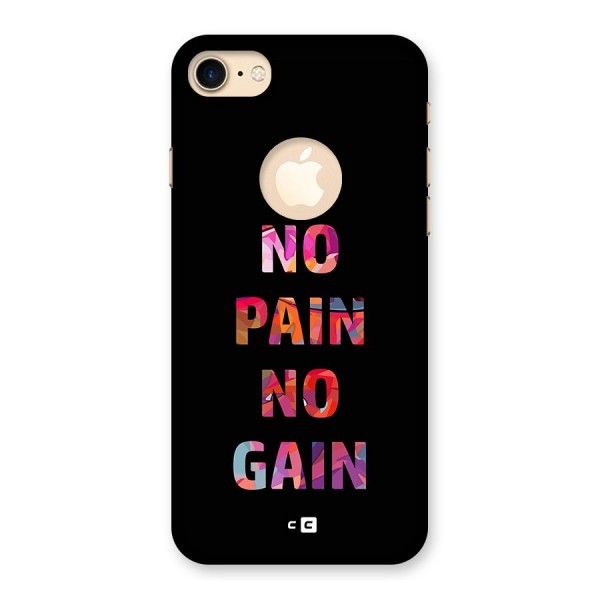 No Pain No Gain Back Case for iPhone 7 Logo Cut