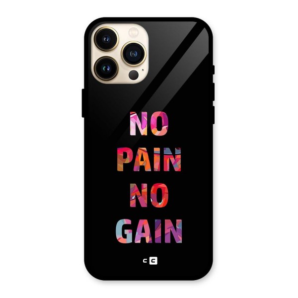 No Pain No Gain Glass Back Case for iPhone 13 Pro Max