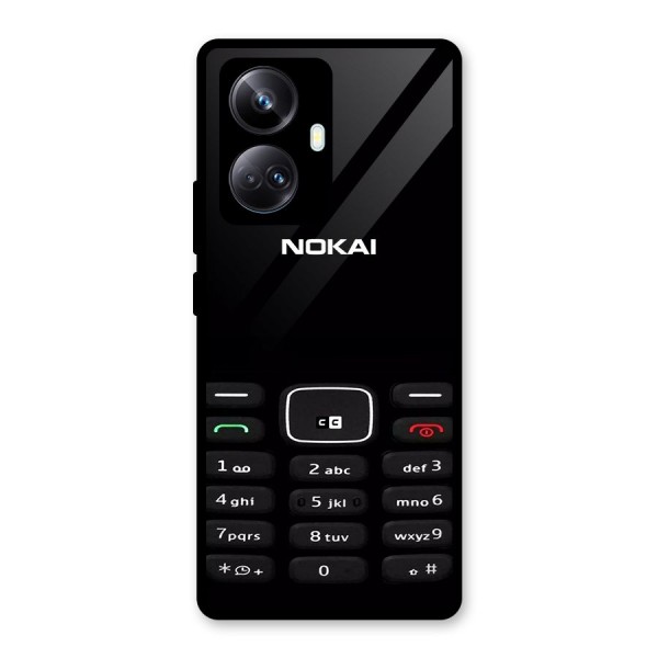 Nokia Bar Print Glass Back Case for Realme 10 Pro Plus