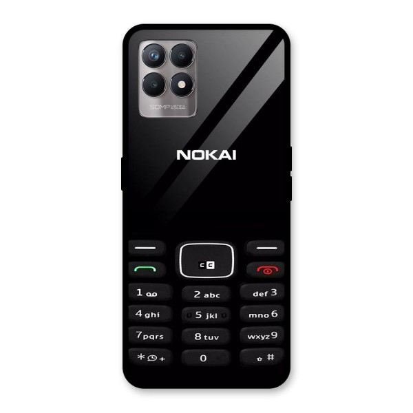 Nokia Bar Print Glass Back Case for Realme 8i