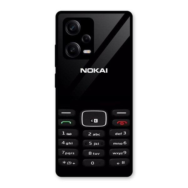Nokia Bar Print Glass Back Case for Redmi Note 12 Pro