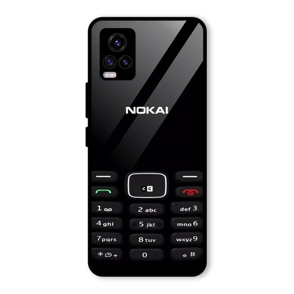 Nokia Bar Print Glass Back Case for Vivo V20 2021