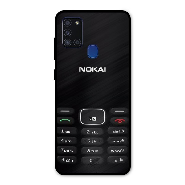 Nokia Bar Print Metal Back Case for Galaxy A21s