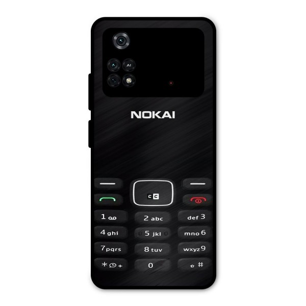 Nokia Bar Print Metal Back Case for Poco M4 Pro 4G