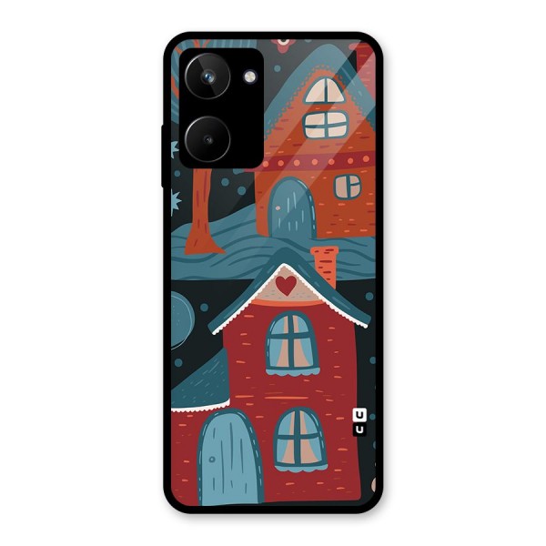 Nordic Arts Houses Glass Back Case for Realme 10