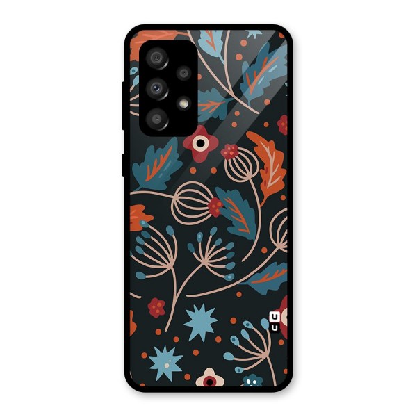 Nordic Arts Leaves Glass Back Case for Galaxy A32