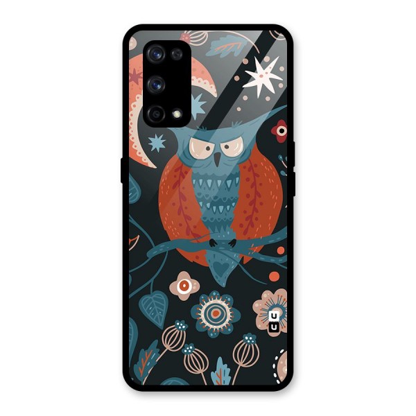 Nordic Arts Owl Moon Glass Back Case for Realme X7 Pro