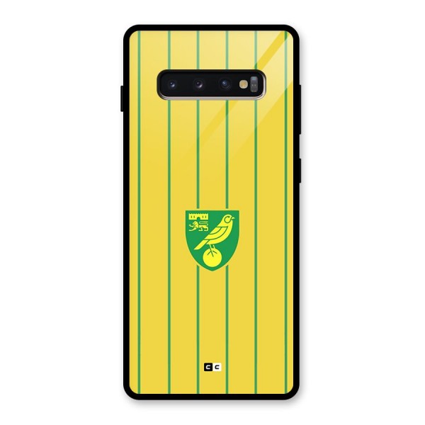 Norwich City Glass Back Case for Galaxy S10 Plus