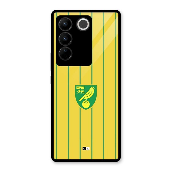 Norwich City Glass Back Case for Vivo V27