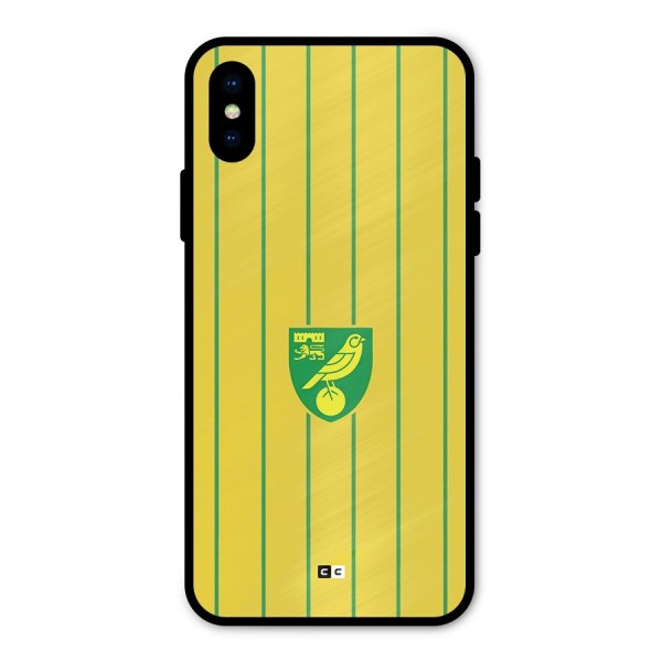 Norwich City Metal Back Case for iPhone X