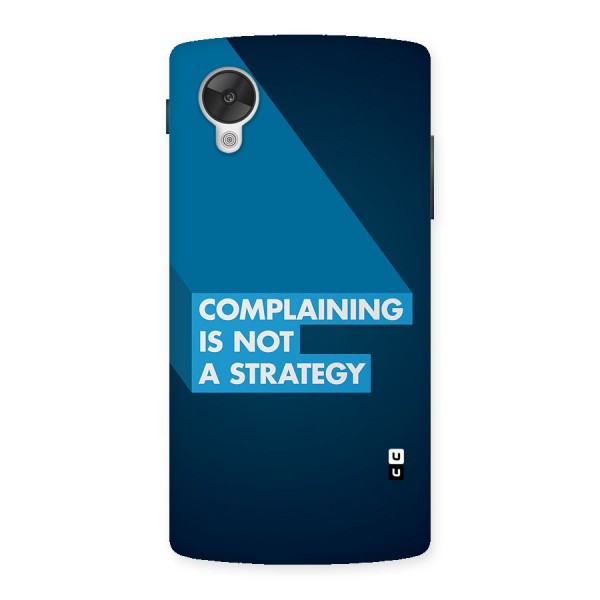 Not A Strategy Back Case for Google Nexus 5