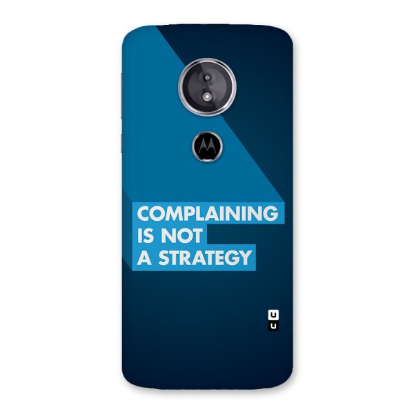 Not A Strategy Back Case for Moto E5