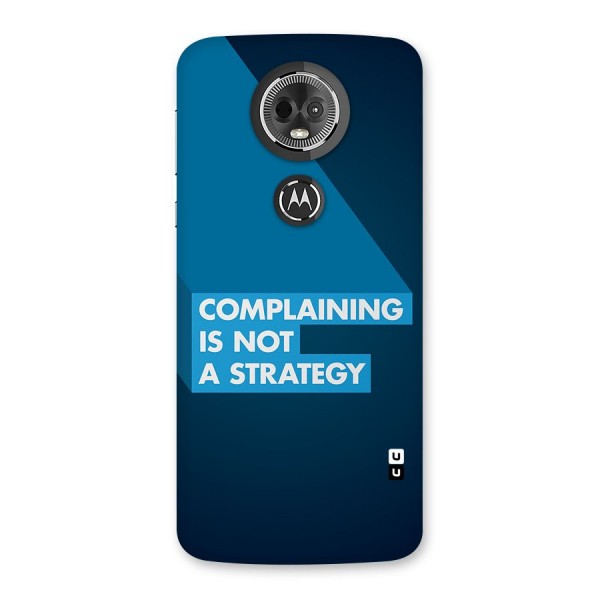 Not A Strategy Back Case for Moto E5 Plus
